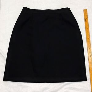 Tuxedo Style Black Mid Length Skirt